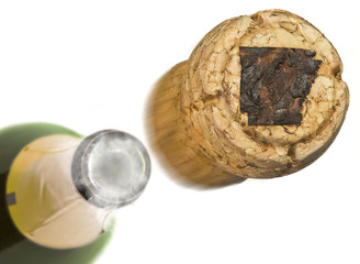 Launched champagne cork with the shape of Arkansas burnt in.(ser