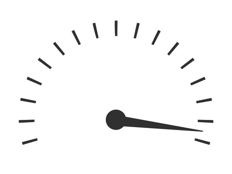 Vector minimal illustration of speedometer gauges