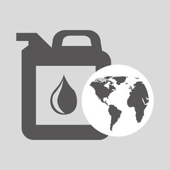 world oil industry consumption gallon vector illustration eps 10