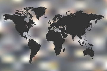 Fototapeta na wymiar World Map Abstract Illustration
