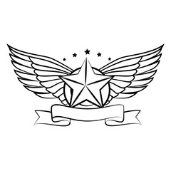 wings emblem isolated icon vector illustration design