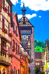 Most beautiful villages of France - Riqewihr in Alsace region
