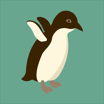 Penguin vector illustration  Flat Style