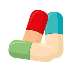 capsules medical care icon vector illustration design
