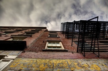 Fire escape view from below