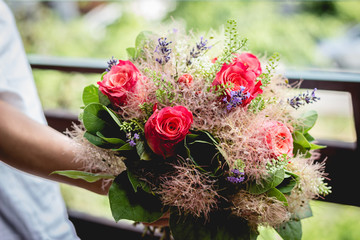 Bouquet made of red roses