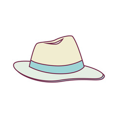 beach hat panama icon vector illustration design