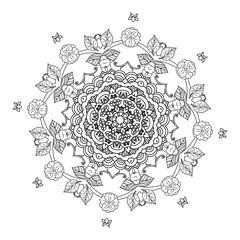 contoured asian style flowers