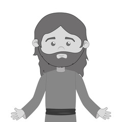 jesuschrist character religious icon vector illustration design