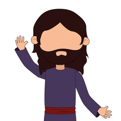 jesuschrist character religious icon vector illustration design
