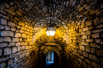 Passageway in an old French castle