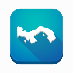 Isolated app icon with  the Panama map