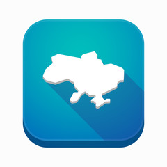 Isolated app icon with  the map of Ukraine