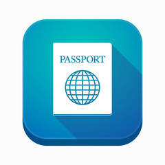 Isolated app icon with  a passport