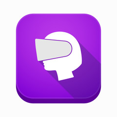 Isolated app icon with  a female head wearing a virtual reality