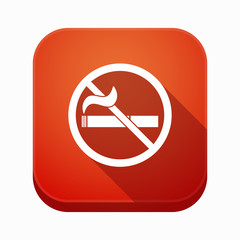 Isolated app button with  a no smoking sign