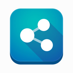 Isolated app button with  a network sign