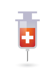 Fototapeta premium Isolated syringe with the Swiss flag