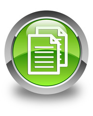 Documents icon glossy green round button