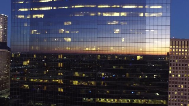 HOUSTON BUILDINGS AT DUSK