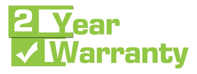 Two Year Warranty Green Abstract Stripes 