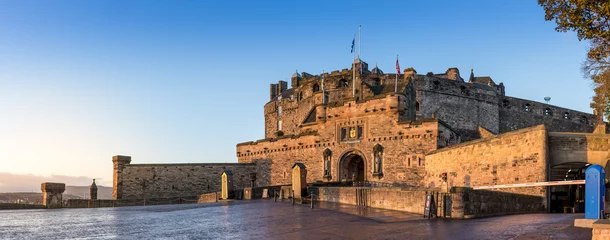Fototapete Schloss Panoramablick auf das Edinburgh Castle