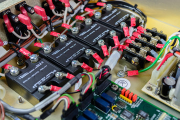 Solid state relays with wiring.