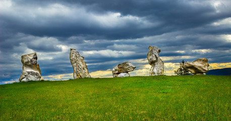 Stonehange with dramatic cloudy sky