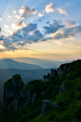 Fototapeta na wymiar Ceahlau massif, Eastern Carpathians, Moldova, Romania