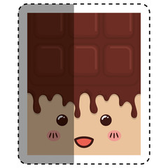 sweet chocolate bar icon icon vector illustration graphic design