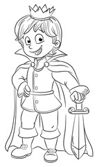 Vektor Illustration eines fröhlichen Prinzen