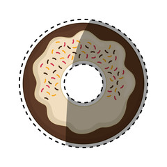 delicious donut dessert icon vector illustration graphic design