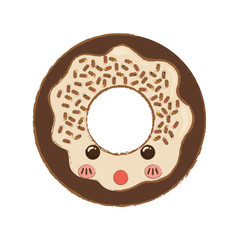 delicious donut dessert icon vector illustration graphic design