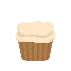 Delicious cupcake dessert icon vector illustration graphic design