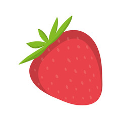 strawberry fresh fruit icon vector illustration graphic design