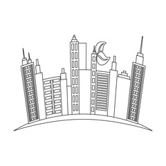 City urban buildings icon vector illustration graphic design