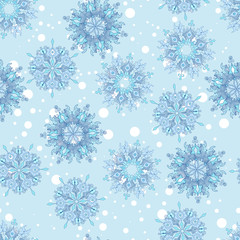 Seamless pattern with snowflakes