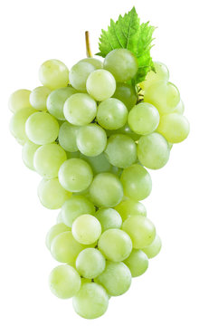 Bunch of white grapes. File contains clipping paths.