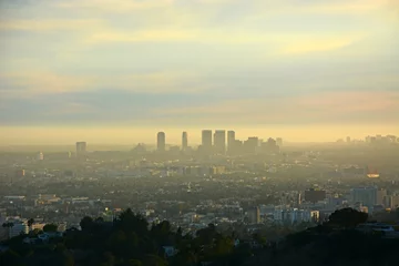 Fototapeten Los Angeles from the top at the sunset © kalichka