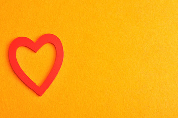 Valentine's Day. A red heart 