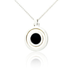 Silver fashion pendant isolated on white