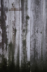 Closeup of old wooden fence