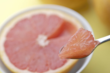 Grapefruit Bite With Spoon