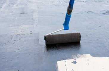 Roller brush waterproofing