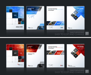 Business vector set. Brochure template layout, cover design annu