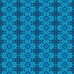 Blue seamless tribal ethnic beautiful pattern background design