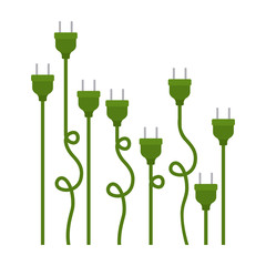 Plugs icon. Energy power technology and charge theme. Isolated design. Vector illustration