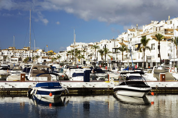 Fototapeta na wymiar Puerto Banus near Marbella on Costa del Sol, Andalusia, Malaga province, Spain