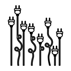 Plugs icon. Energy power technology and charge theme. Isolated design. Vector illustration