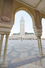  The Hassan II Mosque, Casablanca. It is the largest mosque in Morocco and the third largest mosque in the world